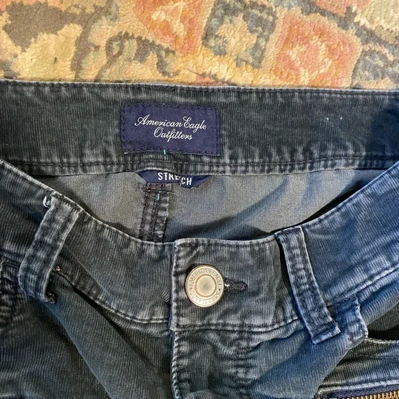 Y2K Charcoal Black Corduroy Mini Skirt - Picture 6 of 11